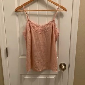 Who What Wear Pink Lace Tank Top
